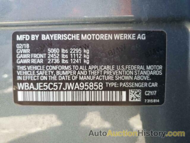 BMW 5 SERIES I, WBAJE5C57JWA95858