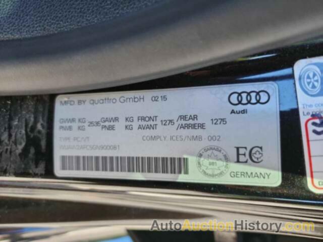 AUDI S7/RS7, WUAW2AFC5GN900081