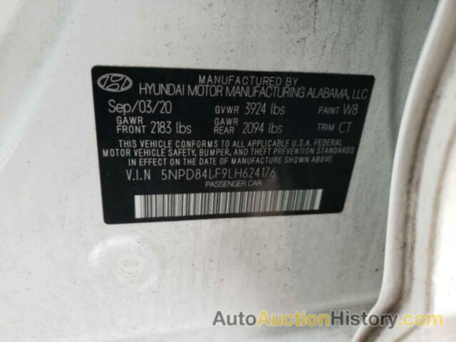 HYUNDAI ELANTRA SEL, 5NPD84LF9LH624176