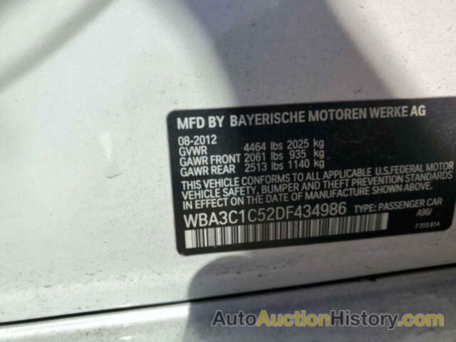 BMW 3 SERIES I SULEV, WBA3C1C52DF434986