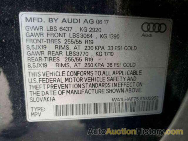 AUDI Q7 PREMIUM PLUS, WA1LHAF75JD003982