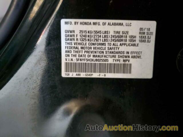 HONDA PILOT EX, 5FNYF5H3XJB025505