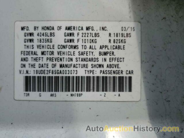 ACURA ILX PREMIUM, 19UDE2F85GA003073