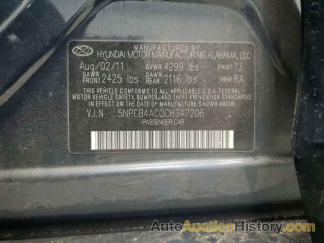 HYUNDAI SONATA GLS, 5NPEB4AC0CH347206