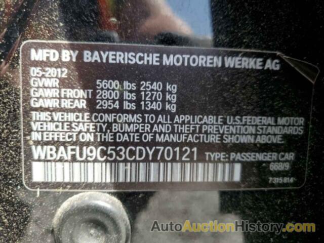 BMW 5 SERIES XI, WBAFU9C53CDY70121