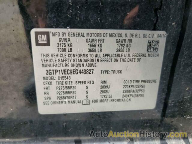 GMC SIERRA C1500 SLT, 3GTP1VEC9EG443827