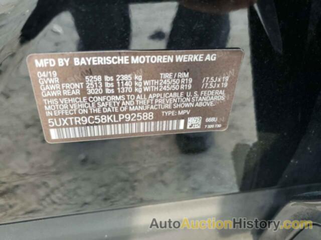 BMW X3 XDRIVE30I, 5UXTR9C58KLP92588