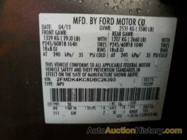 FORD EDGE LIMITED, 2FMDK4KC8DBC26393