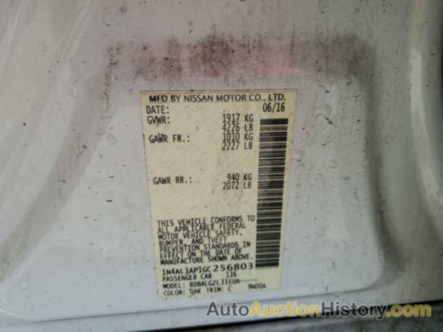 NISSAN ALTIMA 2.5, 1N4AL3AP1GC256803