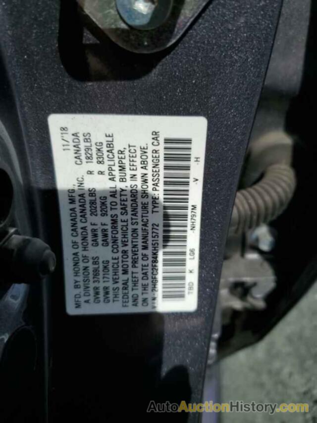 HONDA CIVIC SPORT, 2HGFC2F84KH515772