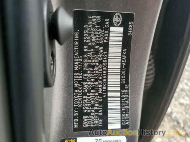 TOYOTA AVALON XL, 4T1BK36B46U096421