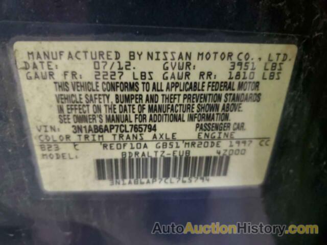 NISSAN SENTRA 2.0, 3N1AB6AP7CL765794