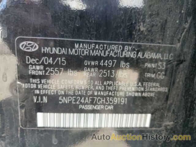 HYUNDAI SONATA SE, 5NPE24AF7GH359191