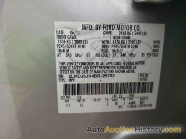 LINCOLN MKX, 2LMDJ6JK4BBJ29703