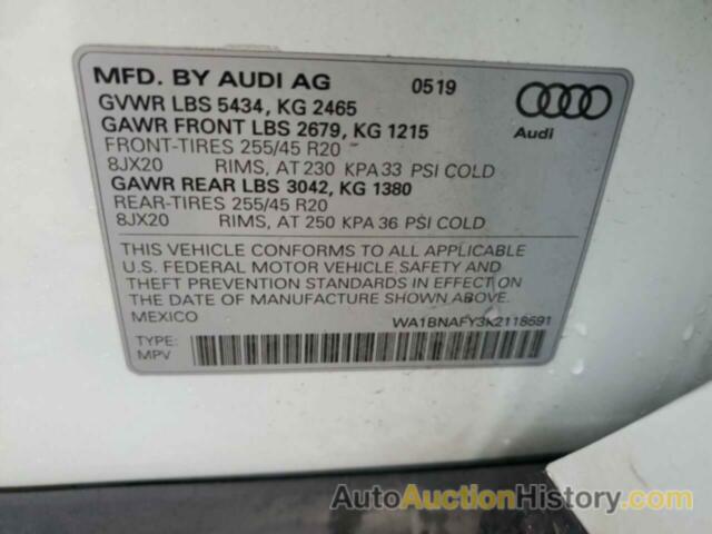 AUDI Q5 PREMIUM PLUS, WA1BNAFY3K2118591