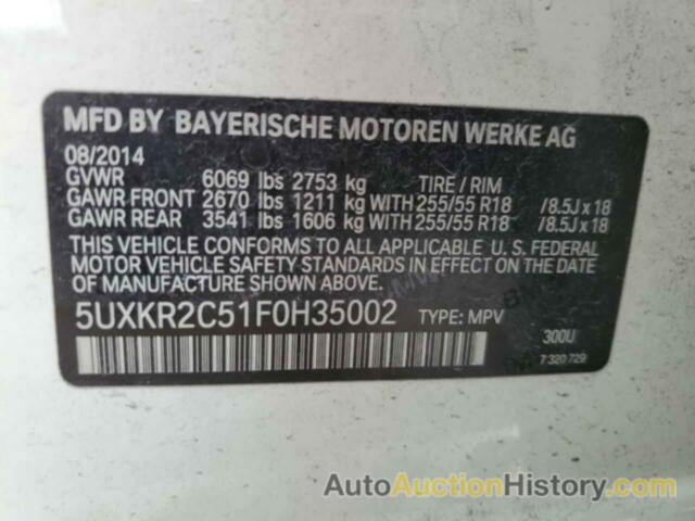 BMW X5 SDRIVE35I, 5UXKR2C51F0H35002