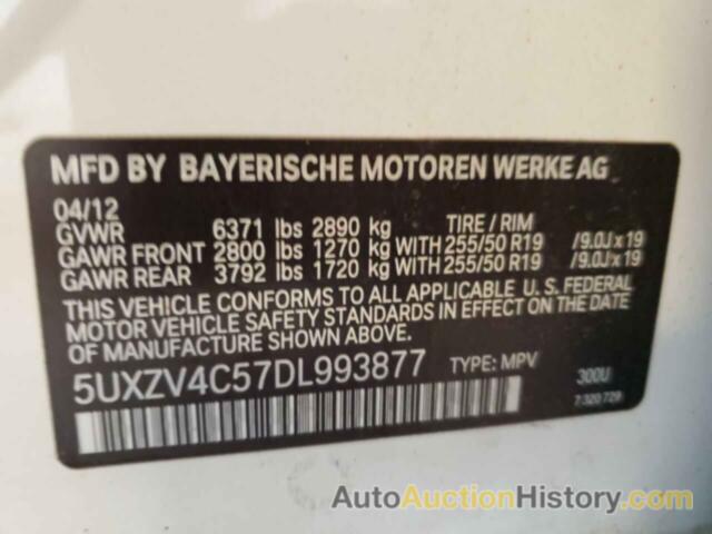 BMW X5 XDRIVE35I, 5UXZV4C57DL993877