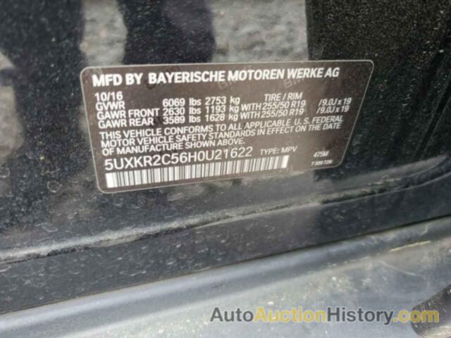 BMW X5 SDRIVE35I, 5UXKR2C56H0U21622
