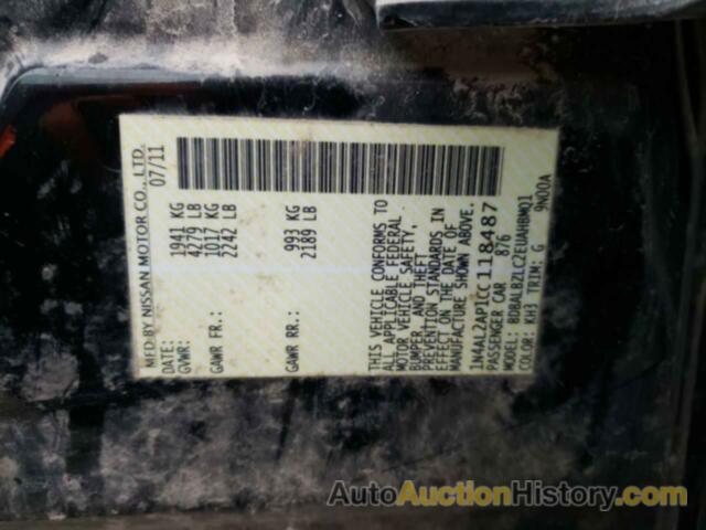 NISSAN ALTIMA BASE, 1N4AL2AP1CC118487