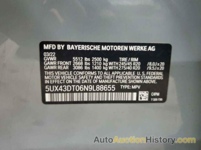 BMW X4 M40I, 5UX43DT06N9L88655
