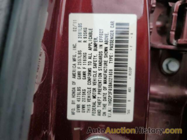 HONDA ACCORD EXL, 1HGCP3F80BA021808