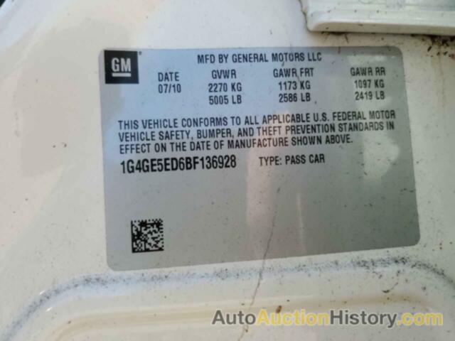 BUICK LACROSSE CXS, 1G4GE5ED6BF136928