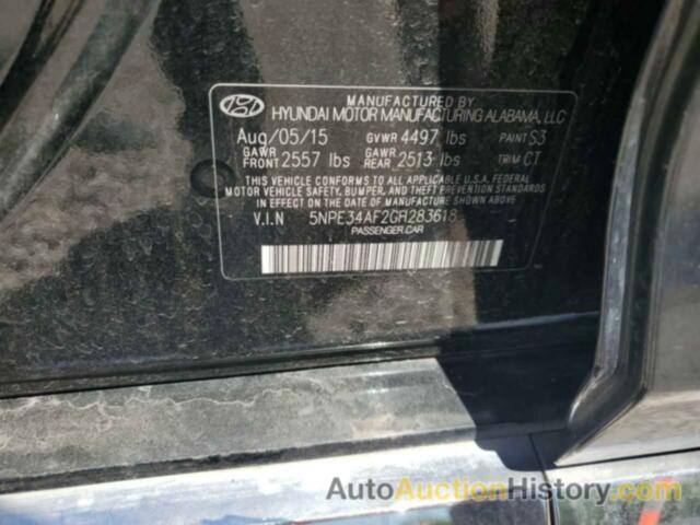 HYUNDAI SONATA SPORT, 5NPE34AF2GH283618