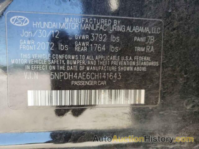 HYUNDAI ELANTRA GLS, 5NPDH4AE6CH141643