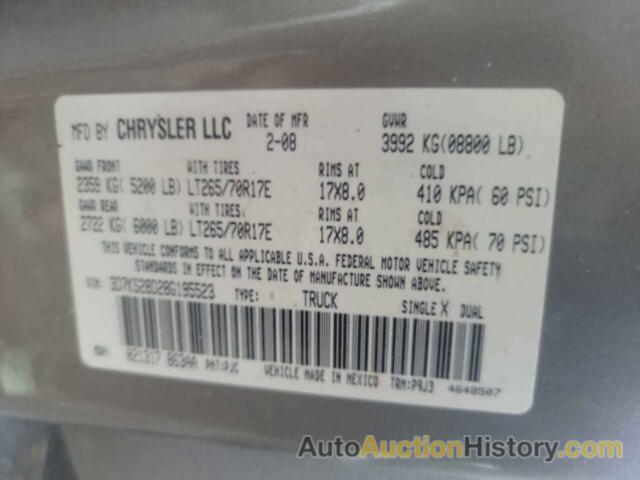 DODGE RAM 2500 ST, 3D7KS28D28G195523