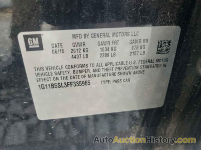 CHEVROLET MALIBU LS, 1G11B5SL3FF335965