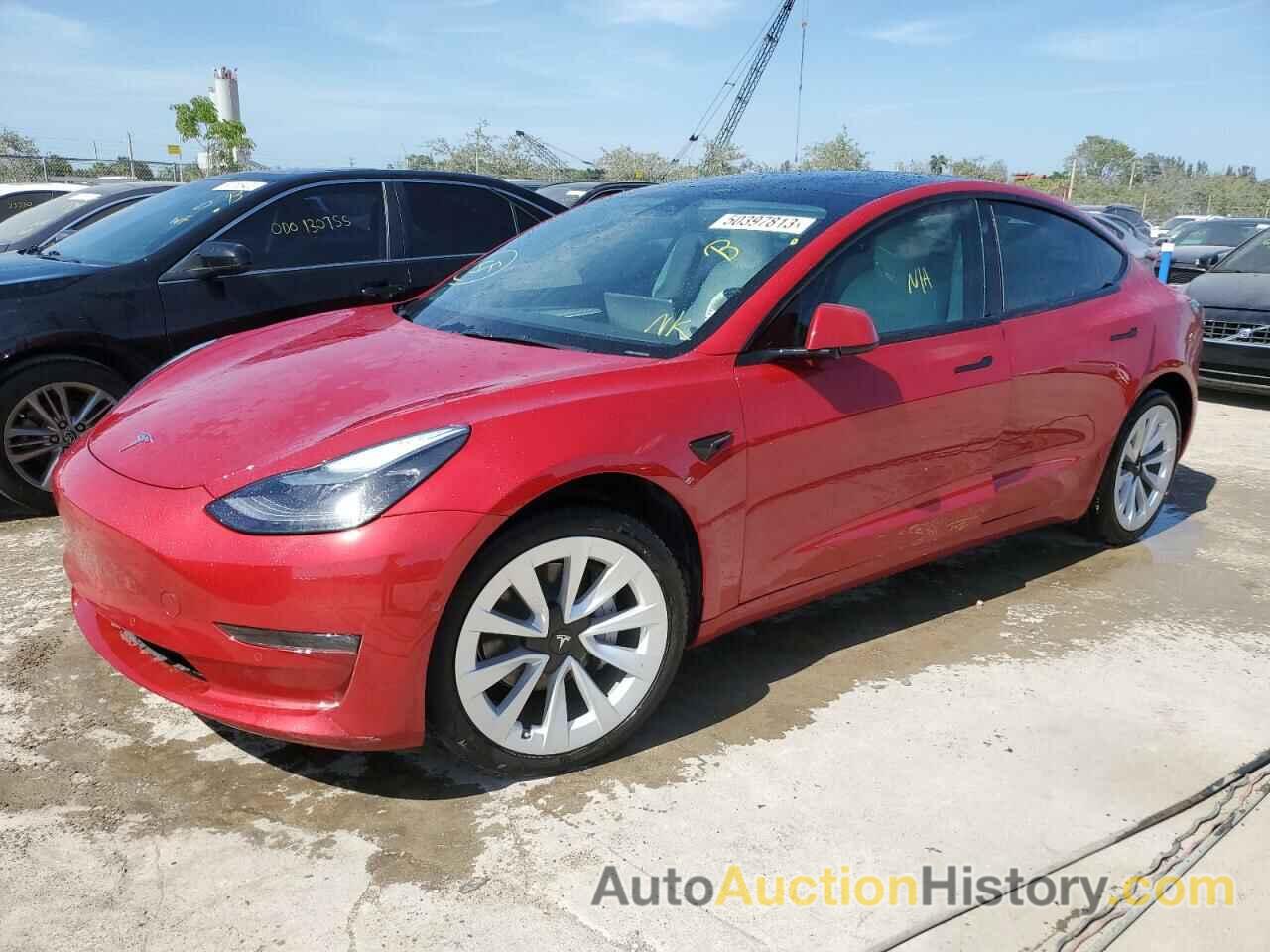 2022 TESLA MODEL 3, 5YJ3E1EB5NF199408