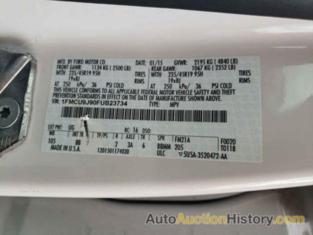 FORD ESCAPE TITANIUM, 1FMCU9J90FUB23734