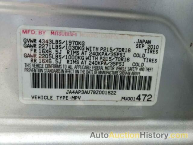 MITSUBISHI OUTLANDER ES, JA4AP3AU7BZ001822