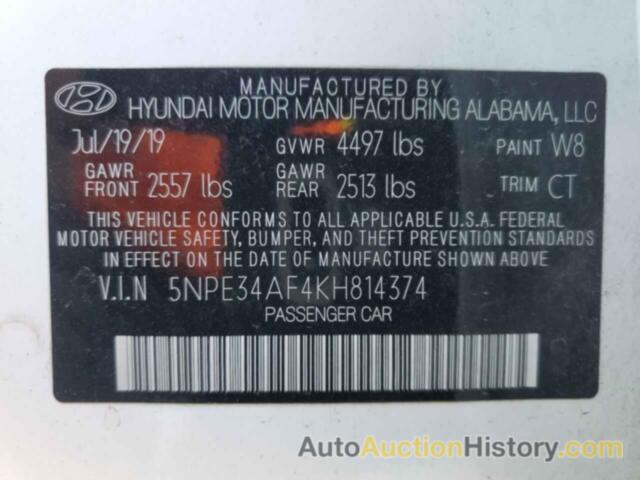 HYUNDAI SONATA LIMITED, 5NPE34AF4KH814374