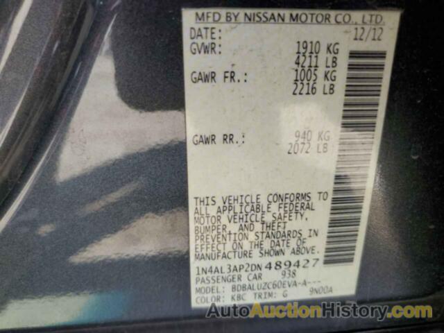 NISSAN ALTIMA 2.5, 1N4AL3AP2DN489427