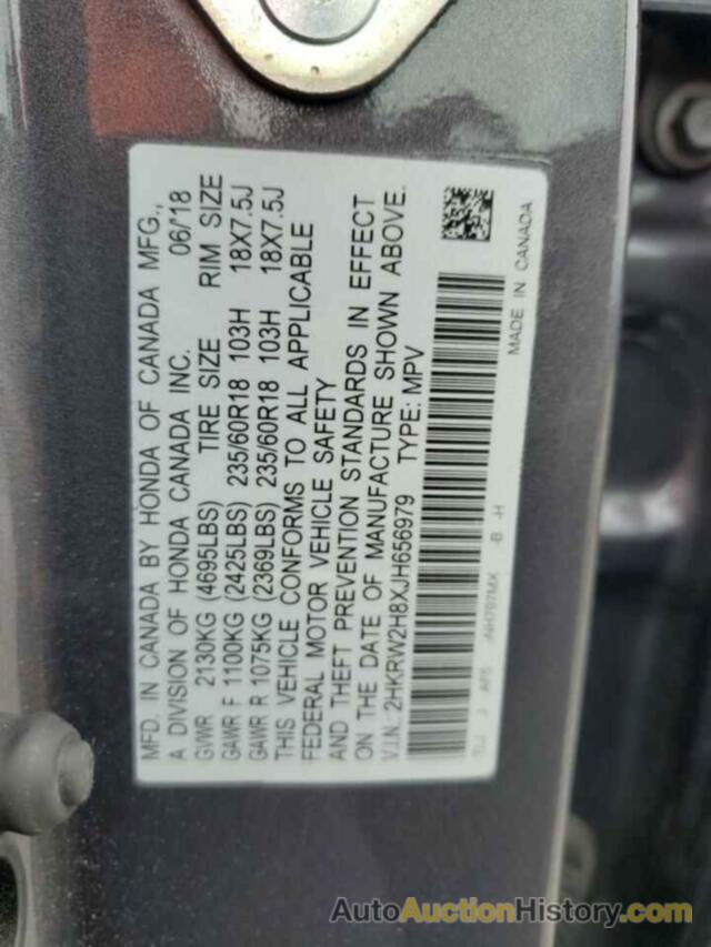 HONDA CRV EXL, 2HKRW2H8XJH656979