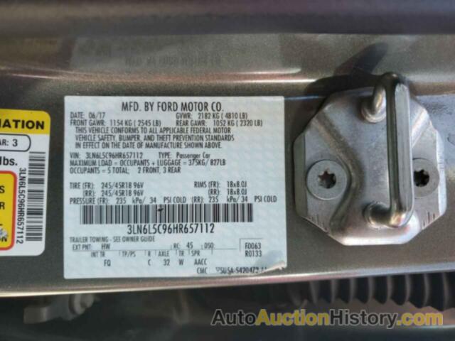 LINCOLN MKZ SELECT, 3LN6L5C96HR657112