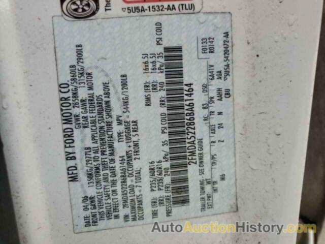 FORD FREESTAR SEL, 2FMDA52286BA61464