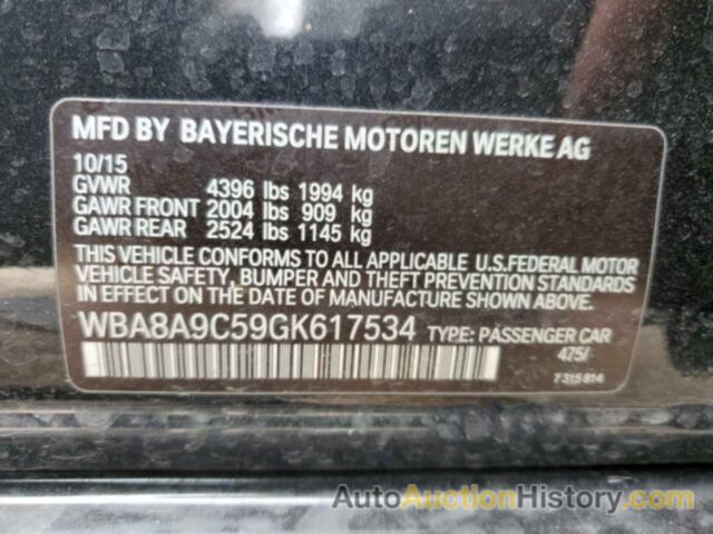 BMW 3 SERIES I, WBA8A9C59GK617534