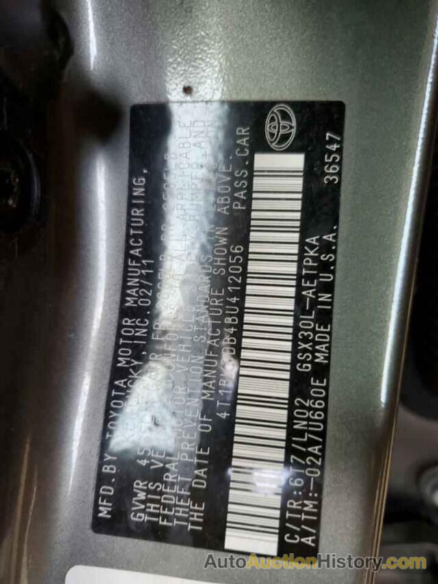 TOYOTA AVALON BASE, 4T1BK3DB4BU412056