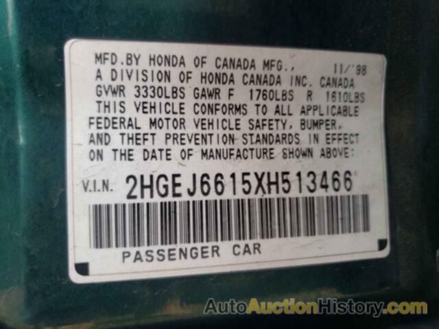 HONDA CIVIC BASE, 2HGEJ6615XH513466