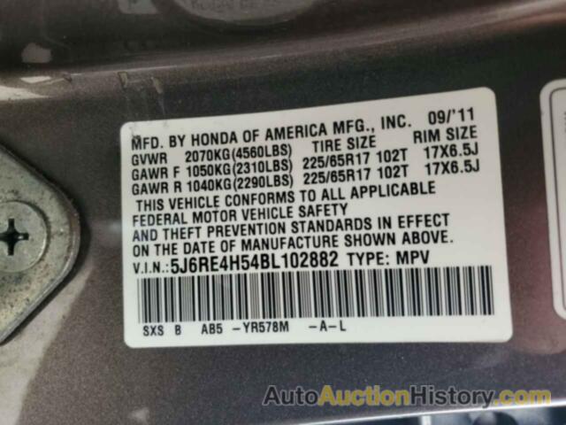 HONDA CRV EX, 5J6RE4H54BL102882