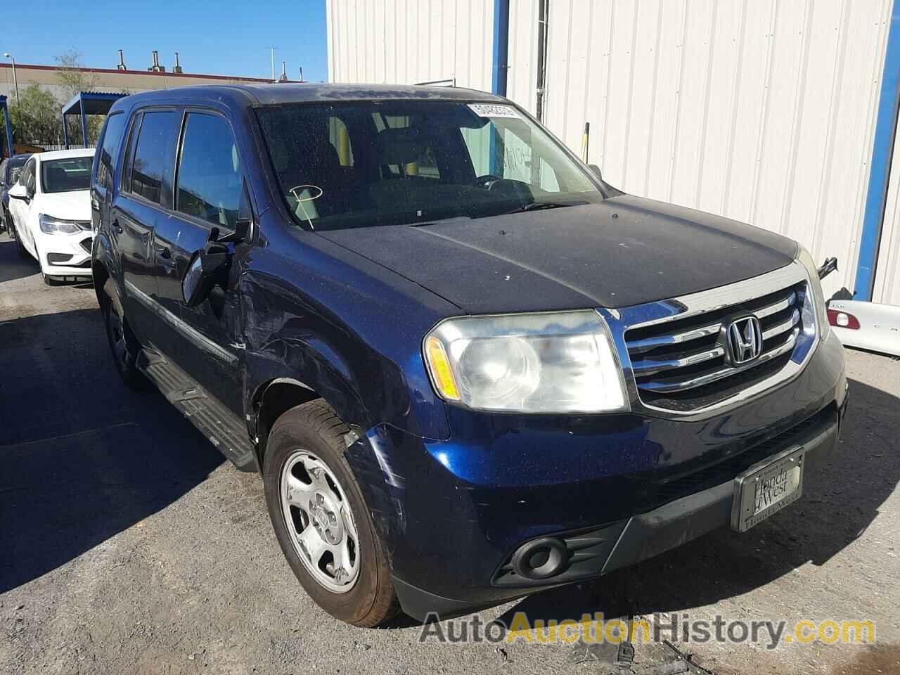 2014 HONDA PILOT LX, 5FNYF3H27EB006119