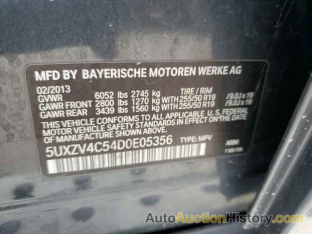 BMW X5 XDRIVE35I, 5UXZV4C54D0E05356