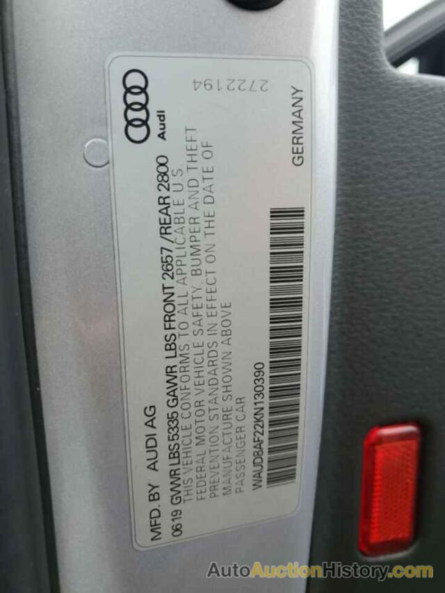 AUDI A6 PREMIUM, WAUD8AF22KN130390