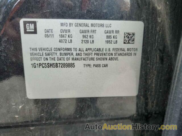 CHEVROLET CRUZE LS, 1G1PC5SH5B7289885