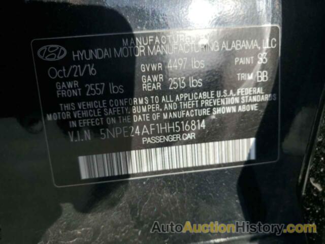 HYUNDAI SONATA SE, 5NPE24AF1HH516814