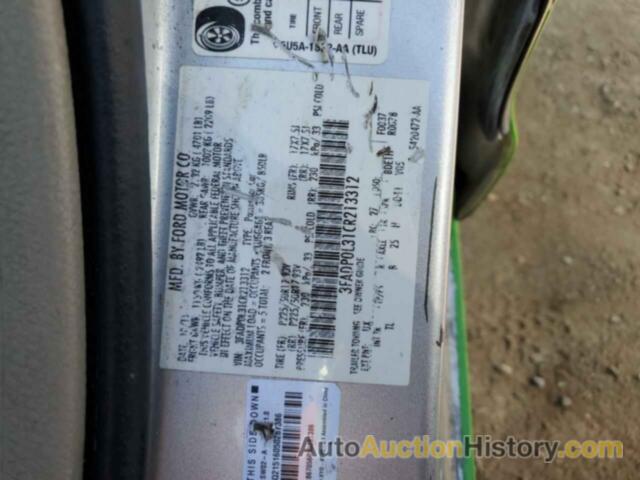 FORD FUSION HYBRID, 3FADP0L31CR213312