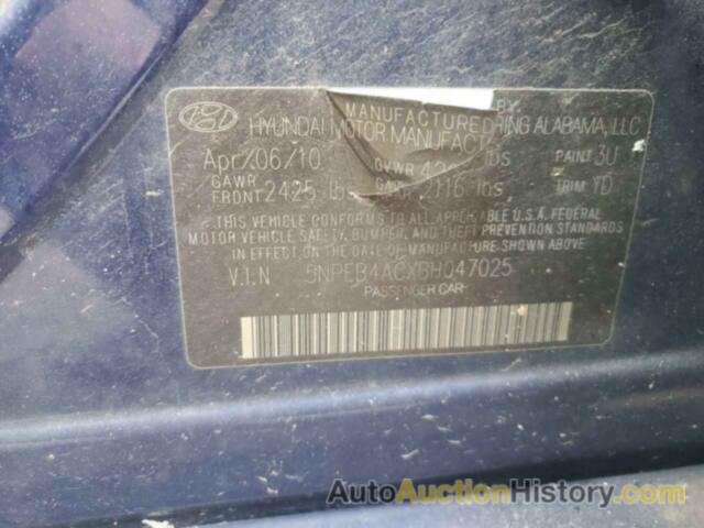 HYUNDAI SONATA GLS, 5NPEB4ACXBH047025