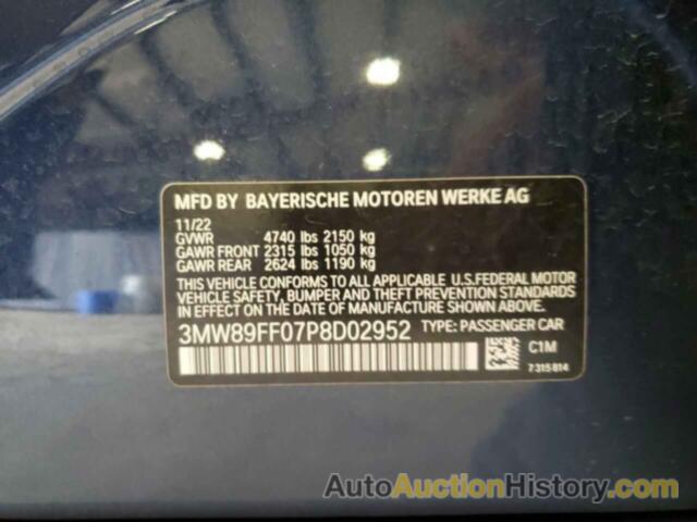 BMW 3 SERIES, 3MW89FF07P8D02952